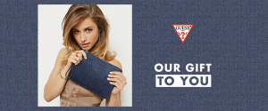 Guess ти подарява Denim Clutch!